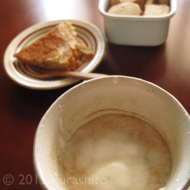 日曜の午後、カフェラテ。