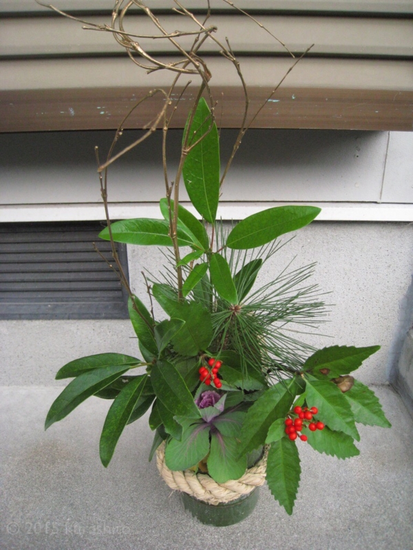 手作り門松撤去