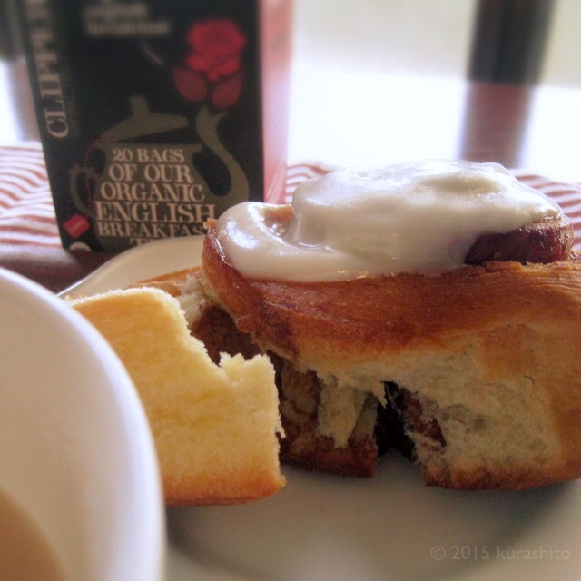 カルディのシナモンロールと、クリッパーで、ご褒美。