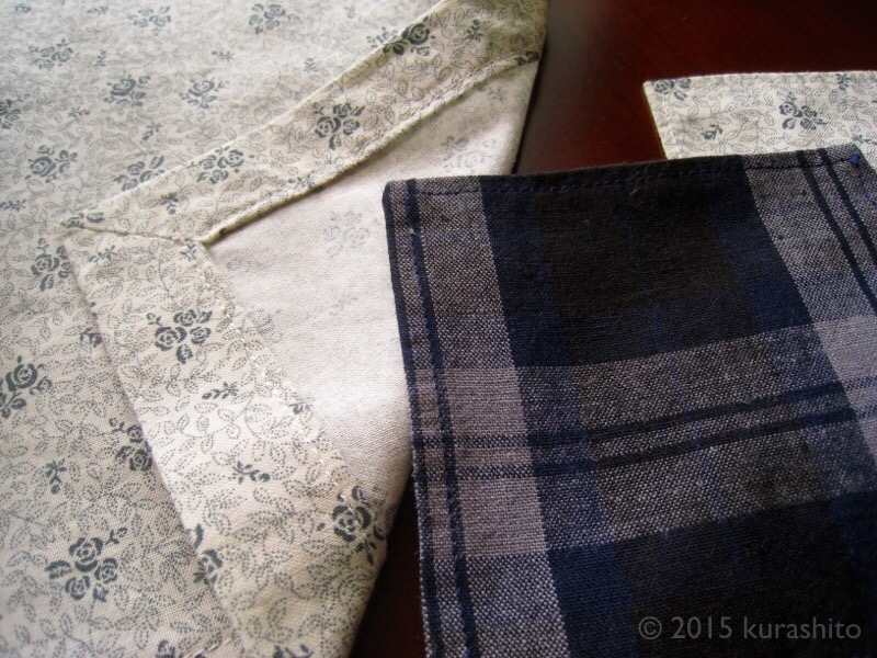 手作りランチョンマットとコースター。