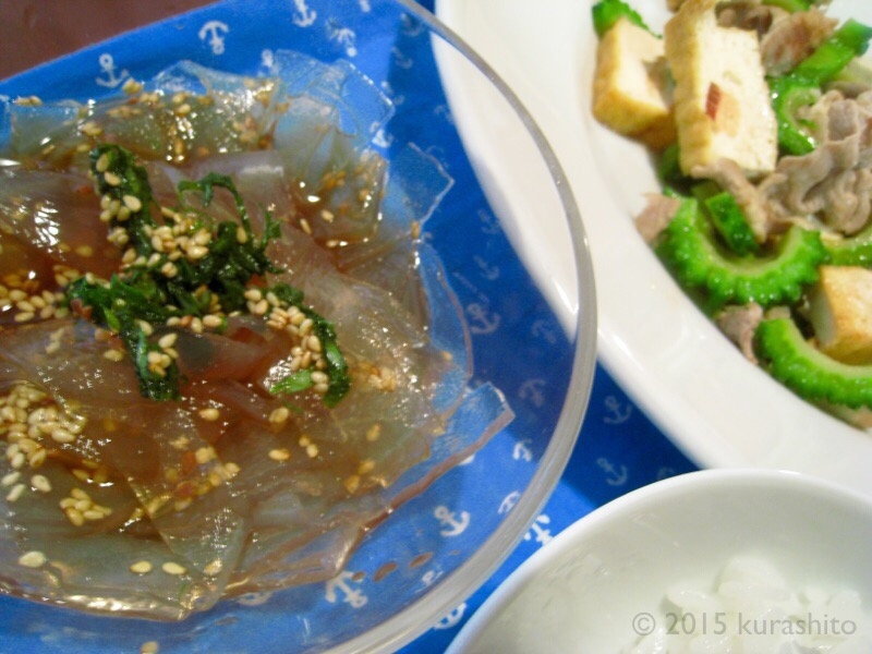 ところてんとゴーヤチャンプルー ところてんとゴーヤチャンプルー