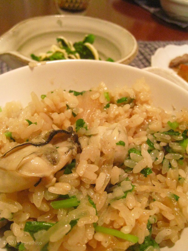 コウケンテツさんの、牡蠣の炊き込みごはん。