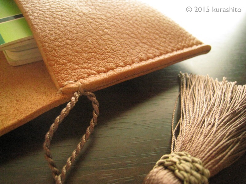 久々のレザークラフト、サイズぴったり通帳ケース 。