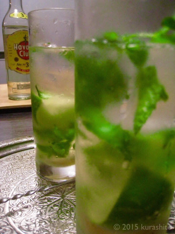 ホワイトラムで、自家製モヒート