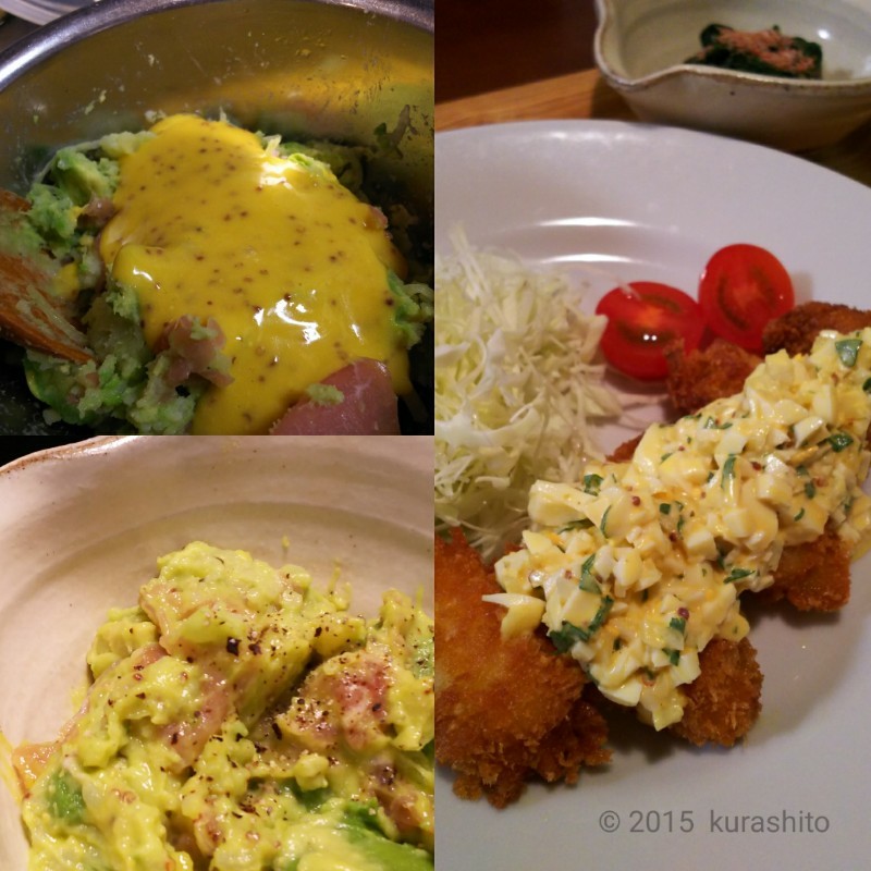 自家製マヨネーズで、ポテトサラダ、タルタルソース。