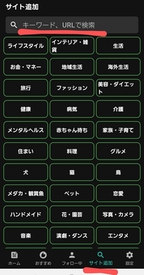 ブログみる:サイト追加
