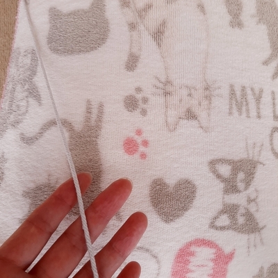 DAISOハギレで枕カバー:ボロボロカバー2