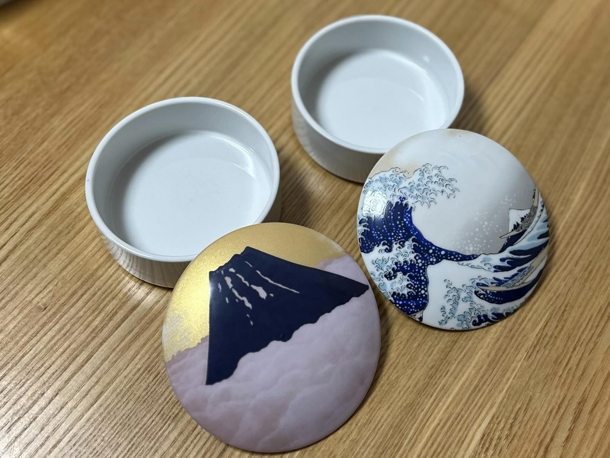 錦松梅のふりかけ 横山大観と葛飾北斎の富士山デザインの器に惚れた