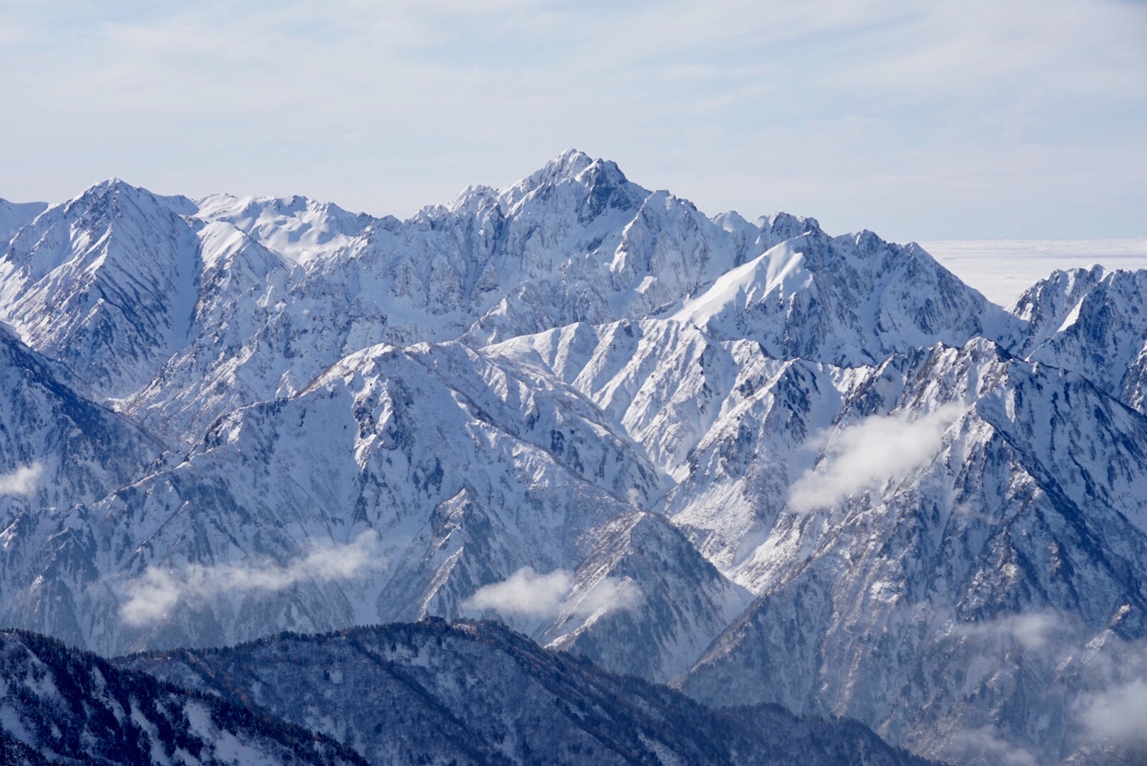 唐松岳 初冬の雪山登山 19年12月 自然と遊ぶ