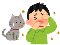 猫アレルギーのイラスト