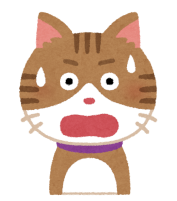 驚く猫のイラスト