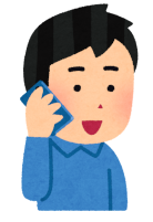 電話をする人のイラスト