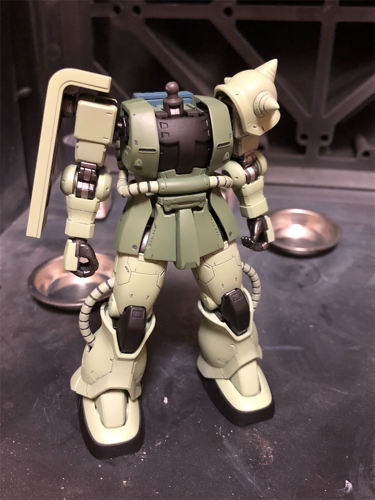 プラモ製作記 Hg Origin ザク C型 C 5型 製作記録 黒輔処理場