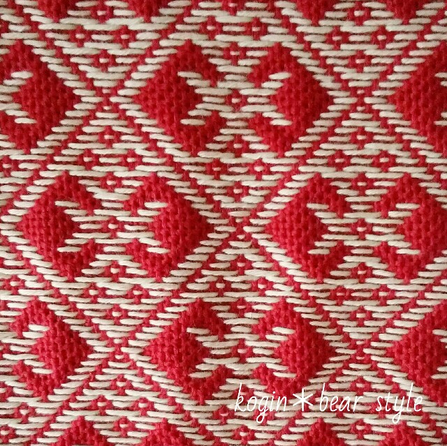 総刺しこぎんクマ 百年桜 こぎん刺しのテディベア作家 Kogin Bear Style こひろ