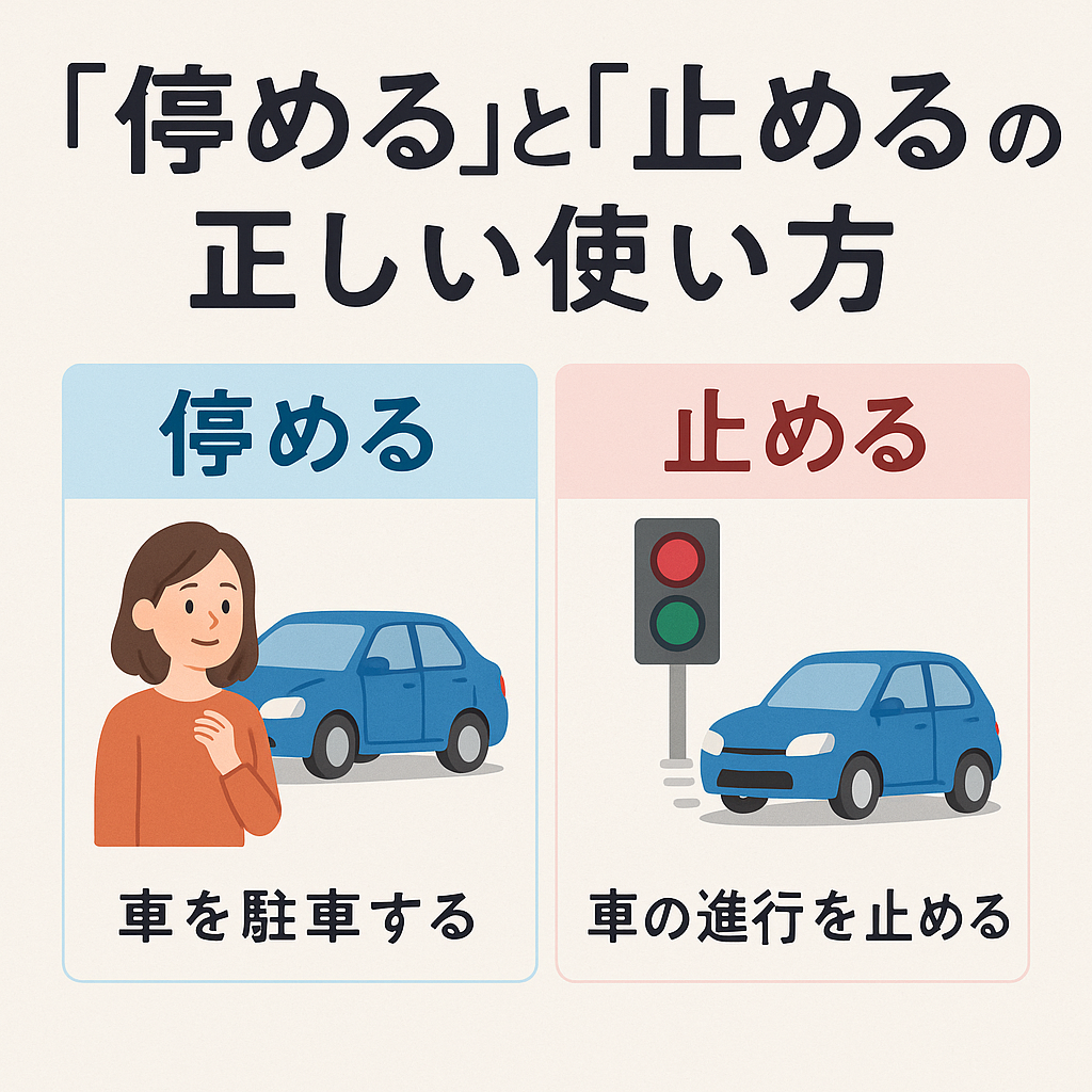 知らないと恥をかく!車の漢字「停める」と「止める」の真実 - ken_share Blog