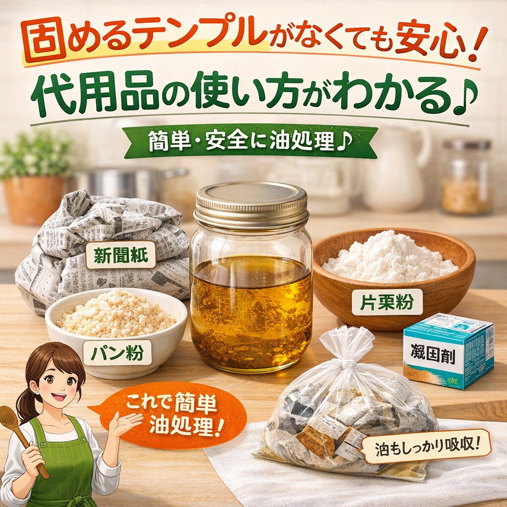 【保存版】固めるテンプルがないときの油処理|代用品・捨て方・NG例までやさしく解説♪ - ken_share Blog