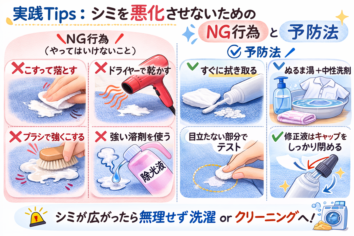 実践Tips：シミを悪化させないためのNG行為と予防法