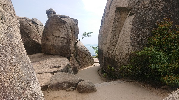 頂上の岩
