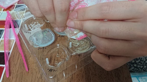 ジェル流し中