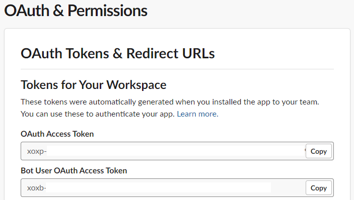 Memo on how to use Slack API