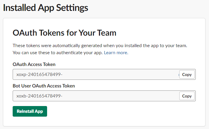 Memo on how to create a Slack Bot (bot)