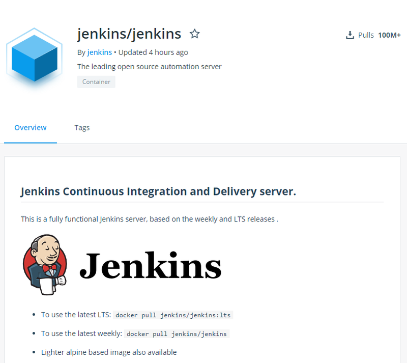 Jenkins, one official Docker and one official Jenkins...