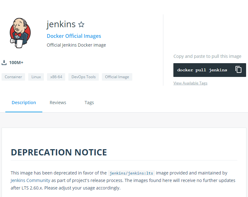 Jenkins, one official Docker and one official Jenkins...