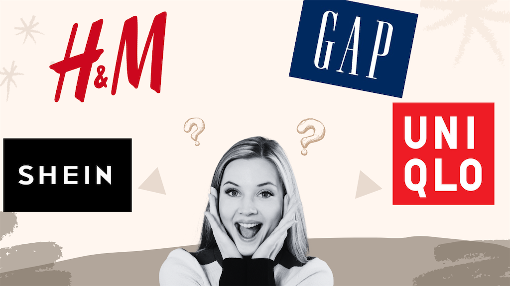 shein、H&M、GAPのような価格帯