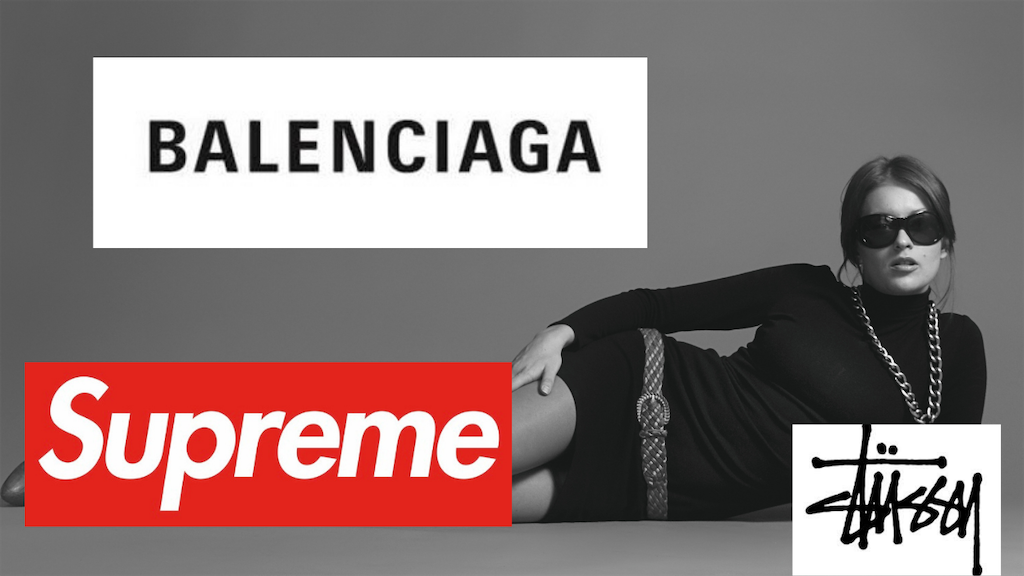 supreme、STUSSY、BALENCIAGAに似たブランド