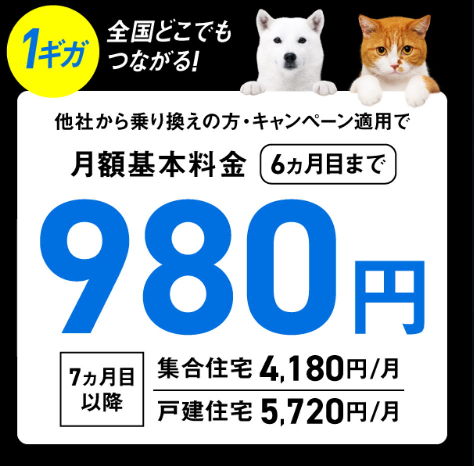 ソフトバンクの光回線
