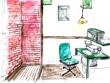 サンルーム建て増しパース