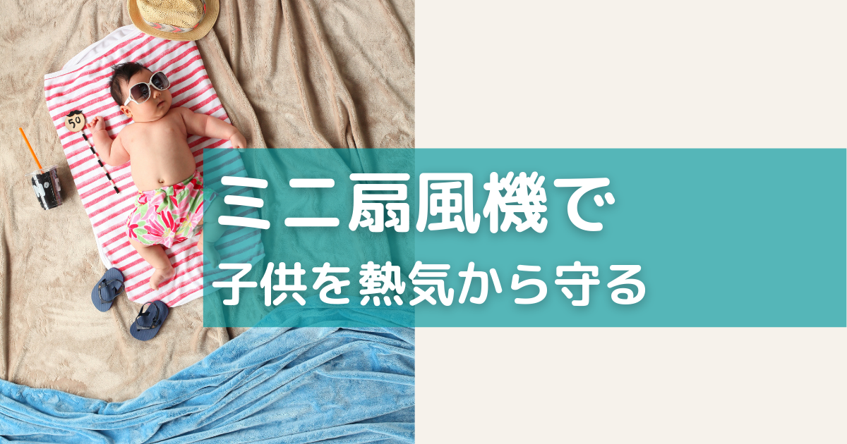外でも涼しい ミニ扇風機で赤ちゃんを暑さから守る 研究者 父になる