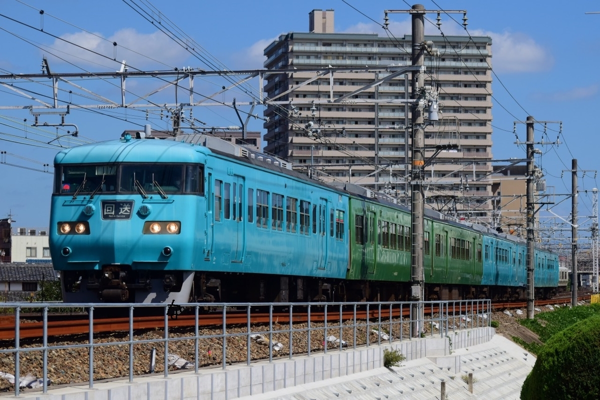 第1734列車 「 和歌山+抹茶！混色117系の廃車回送を狙う 」 - 写真は鉄