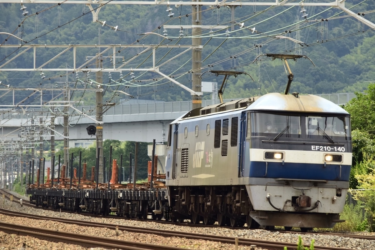 鉄道旅客電車、貨物の写真 引退迫る元旅客釜】最若番ED76-81号機牽引貨物列車を、ホーム