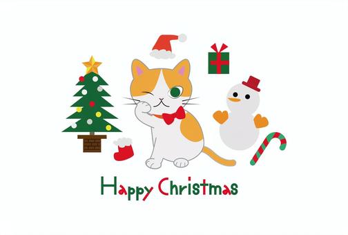 クリスマスの猫イラスト - 猫イラストブログ