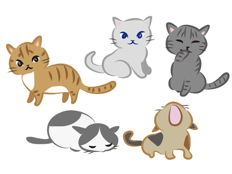 手描き風のねこイラスト - 猫イラストブログ