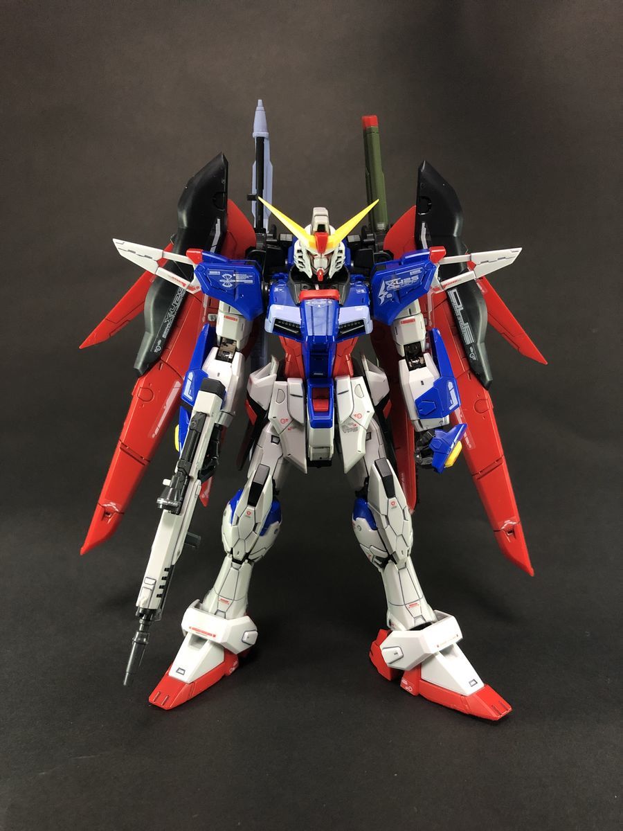 RG デスティニーガンダム 完成レビュー - ガンプラ女子の素組&スミ入れ