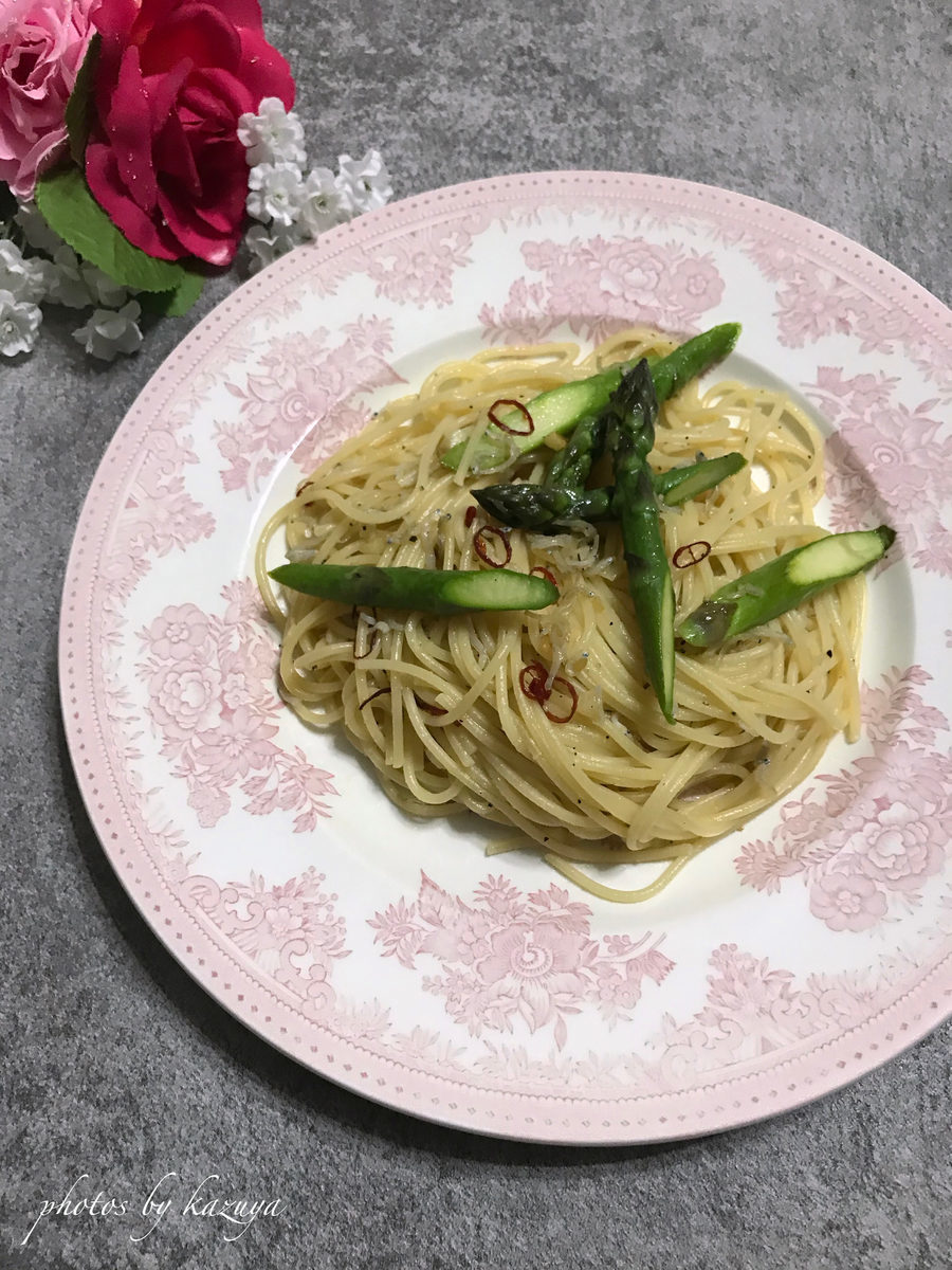 アスパラガスとしらすのペペロンチーノ 週末シェフの家呑みレシピ