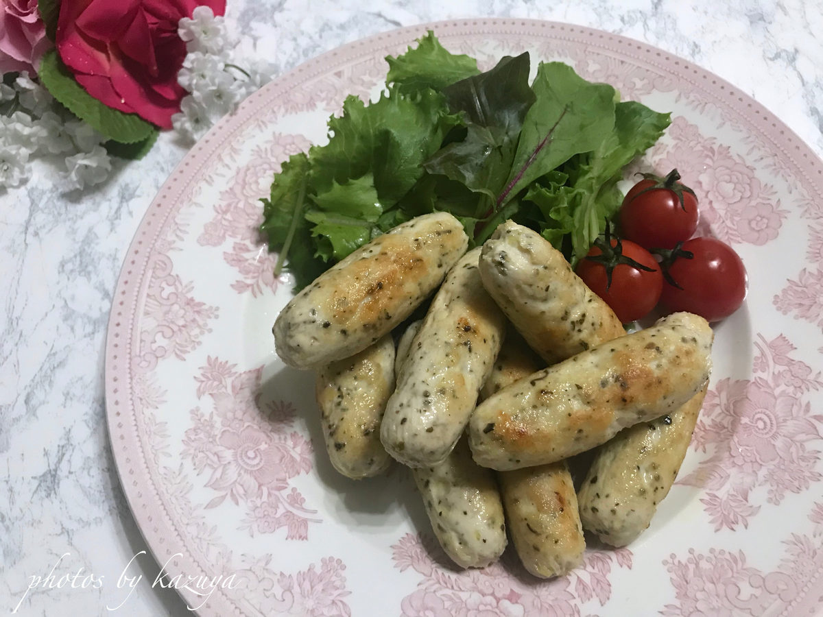 鶏むね肉で手作り無添加ソーセージ