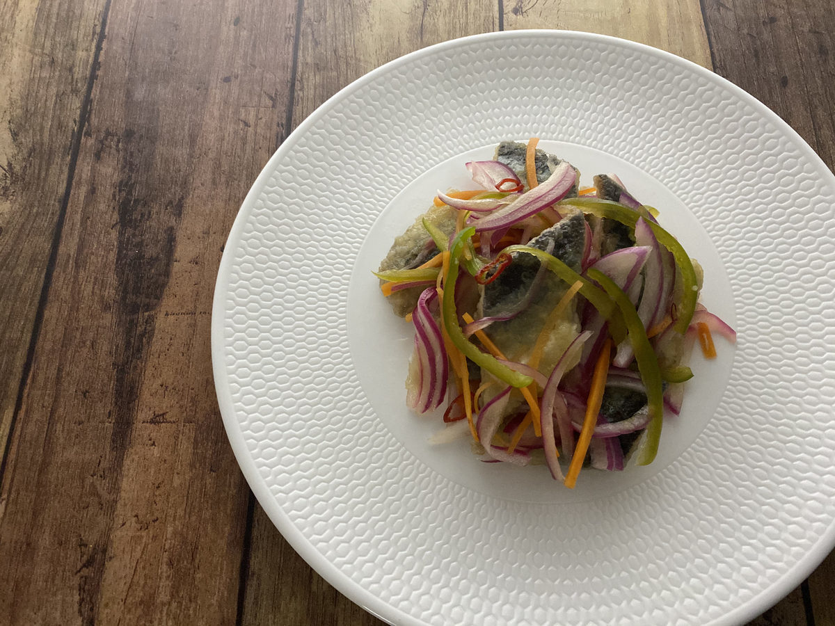 揚げないサンマの南蛮漬け