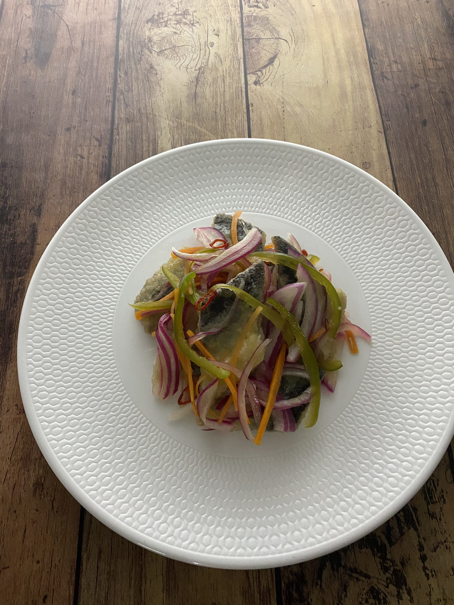 揚げないサンマの南蛮漬け