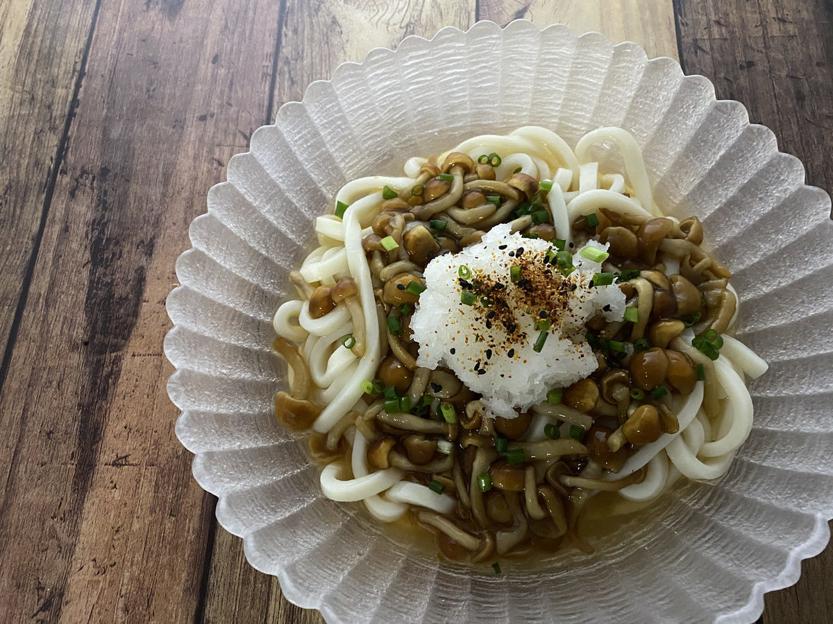 なめこおろし冷やしうどん