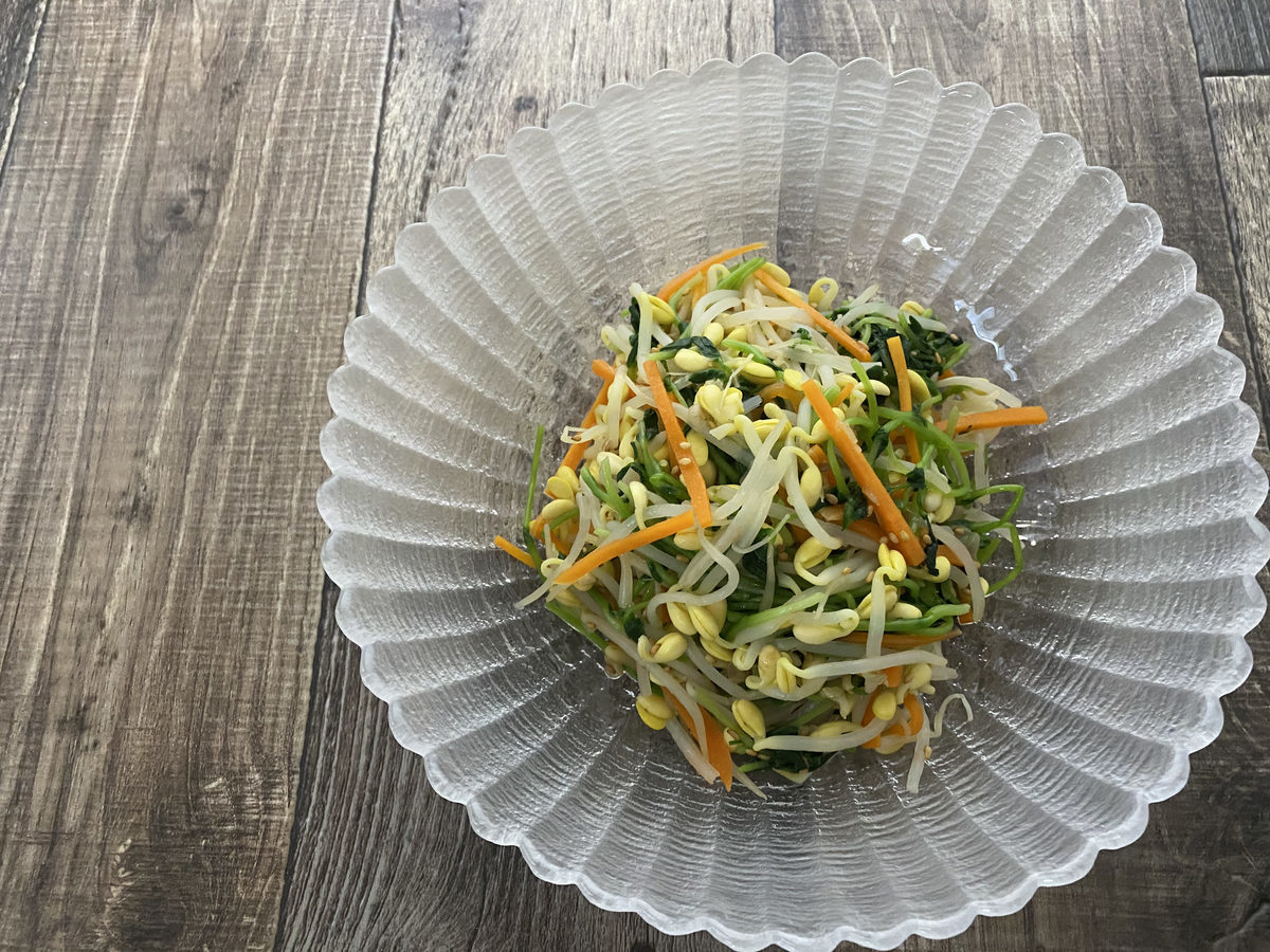豆もやしと豆苗のナムル 週末シェフの家呑みレシピ