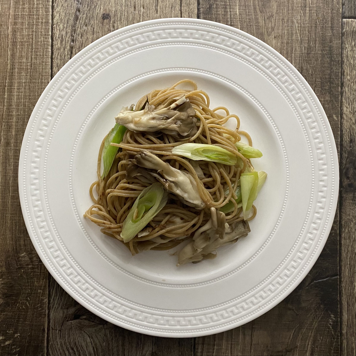 舞茸と長ネギの和風パスタ