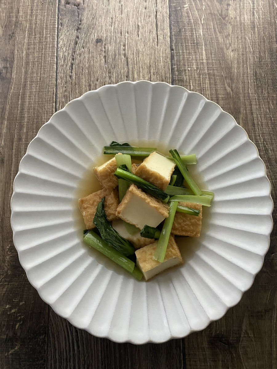 厚揚げと小松菜の煮浸し