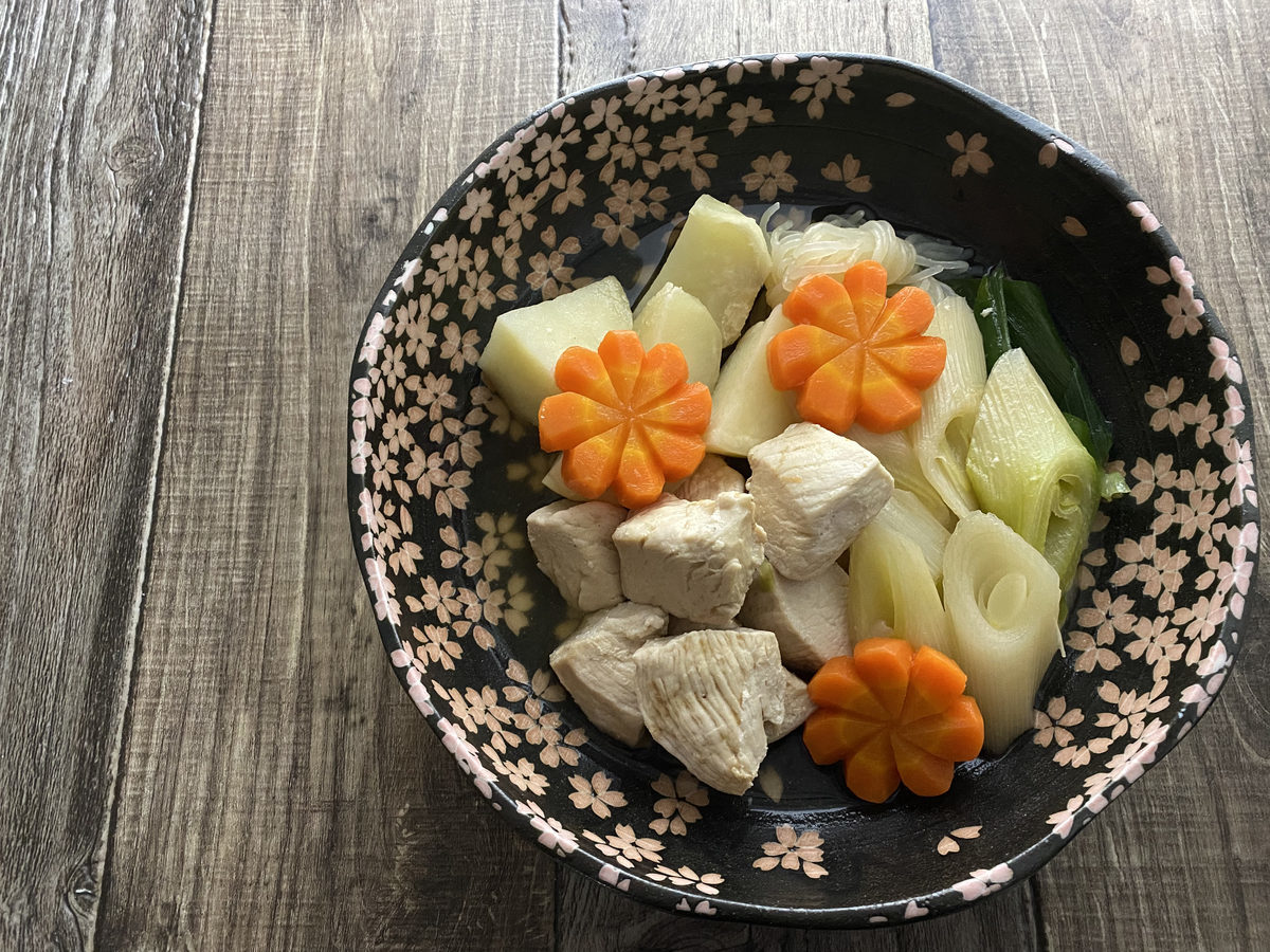 鶏むね肉と上州ねぎの煮物