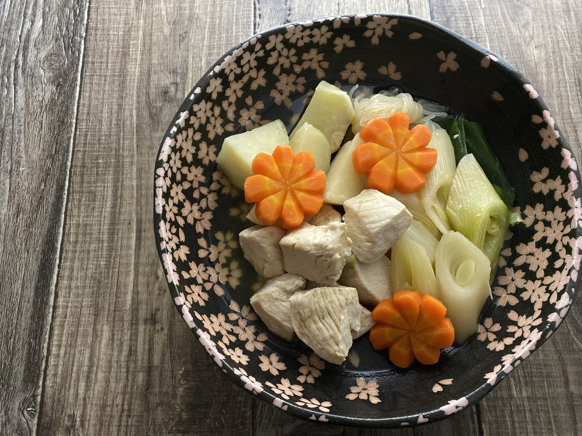 鶏むね肉と上州ねぎの煮物