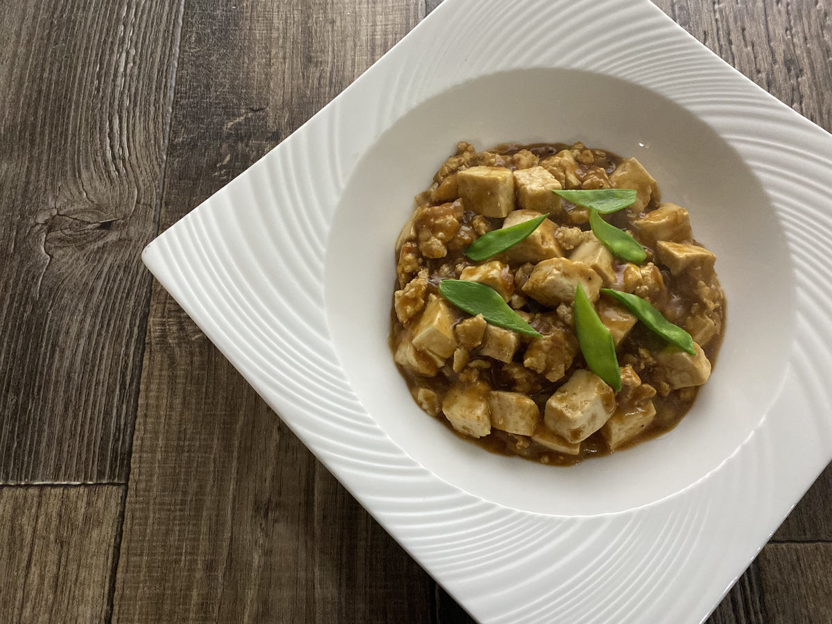 鶏むね肉de赤味噌麻婆豆腐