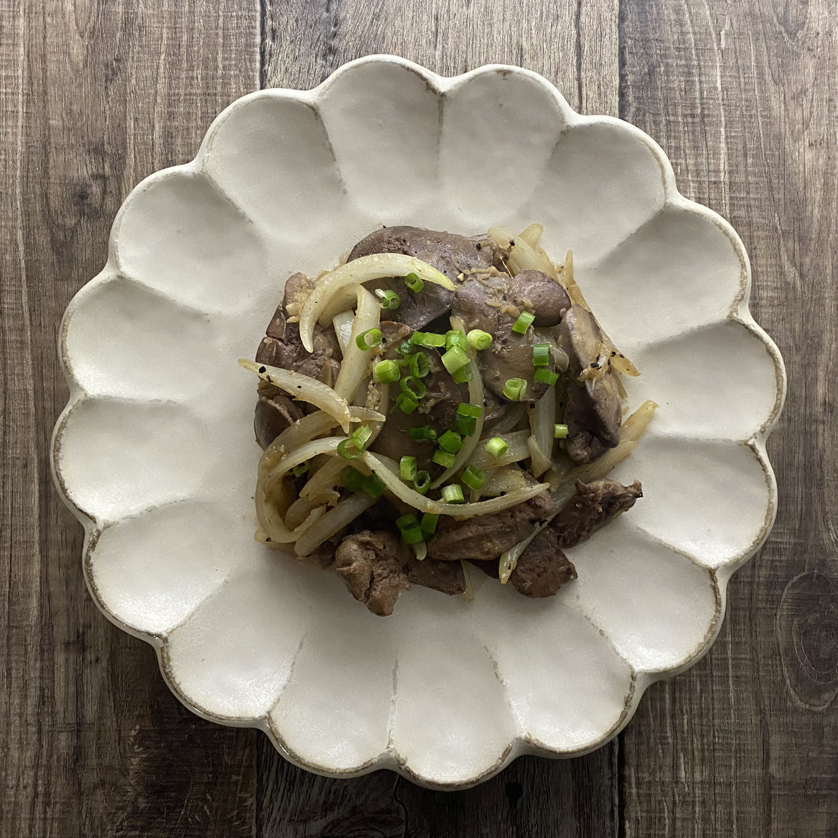 鶏レバーの生姜焼き