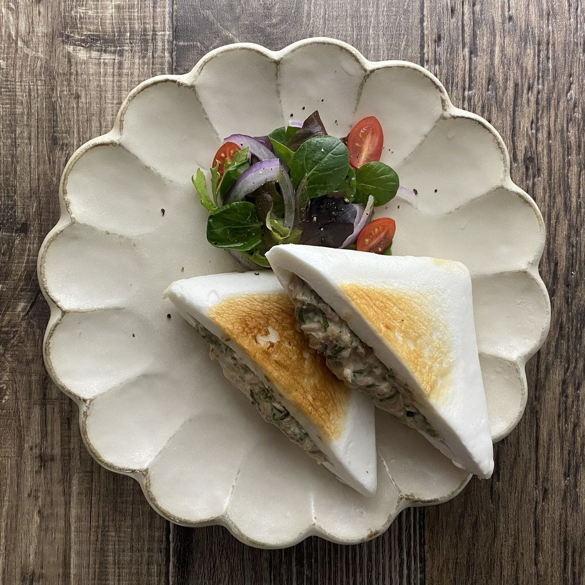はんぺんと大葉ツナサラダのはさみ焼き